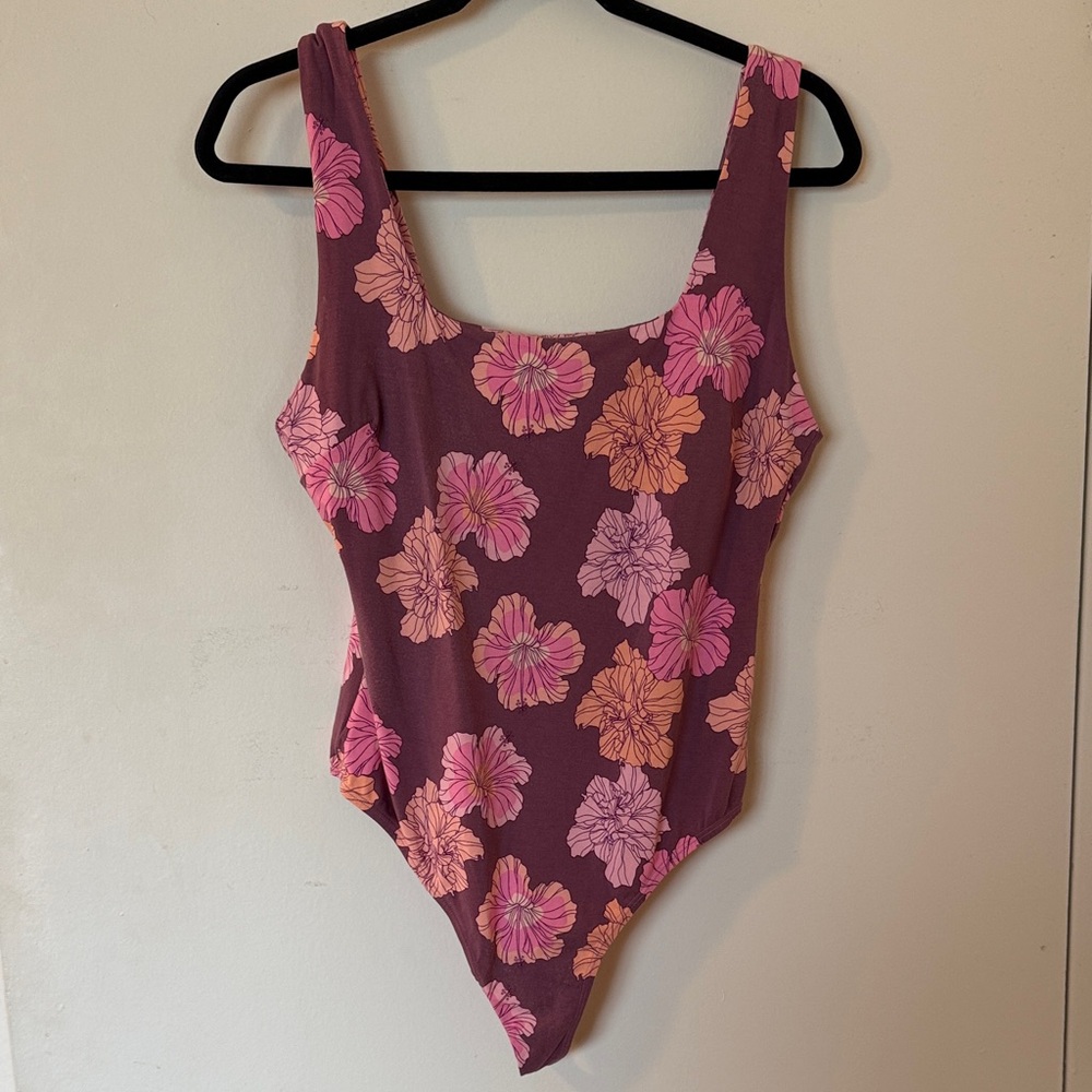 Ava Sky (Fighting Eel) one piece floral bodysuit